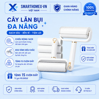 Set Cây Lăn Bụi 16CM – Kèm 9 Cuộn Giấy Lăn (60 TỜ/ CUỘN) – Dùng Tiết Kiệm