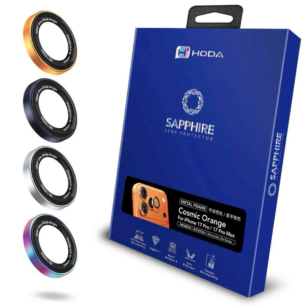 Lens Camera Hoda Sapphire Monocular Chống Trầy Xước Bảo Vệ Camera Chính Hãng cho iP 17pro/ 17pro max