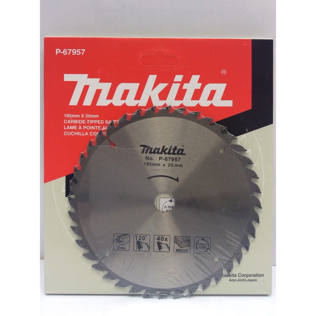 Lưỡi cắt gỗ 40 răng Makita P-67957 185 x 20 x 40T
