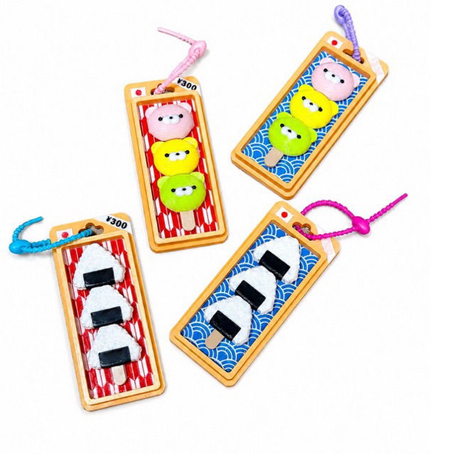 Móc Khoá Clicker Bánh Gạo truyền Thống Hanami Dango Nhật Bản Mini Cute | Đồ Chơi Bấm Giảm Stress, Ph