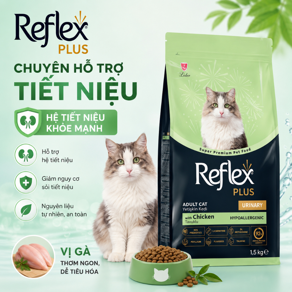 Hạt cho mèo Reflex hỗ trợ Tiết Niệu ở Mèo - RPC410 Petfamily