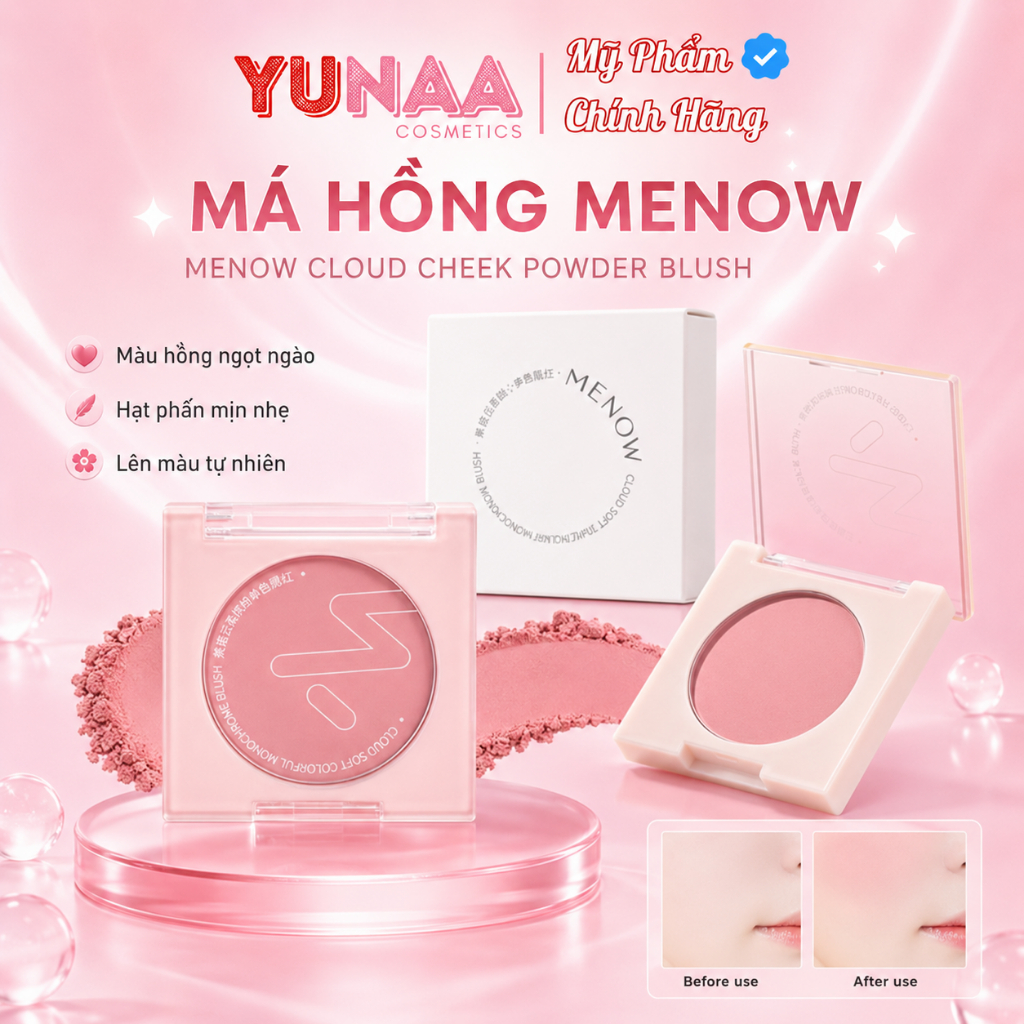 Phấn má hồng trang điểm Menow Cloud Cheek 4.5gr