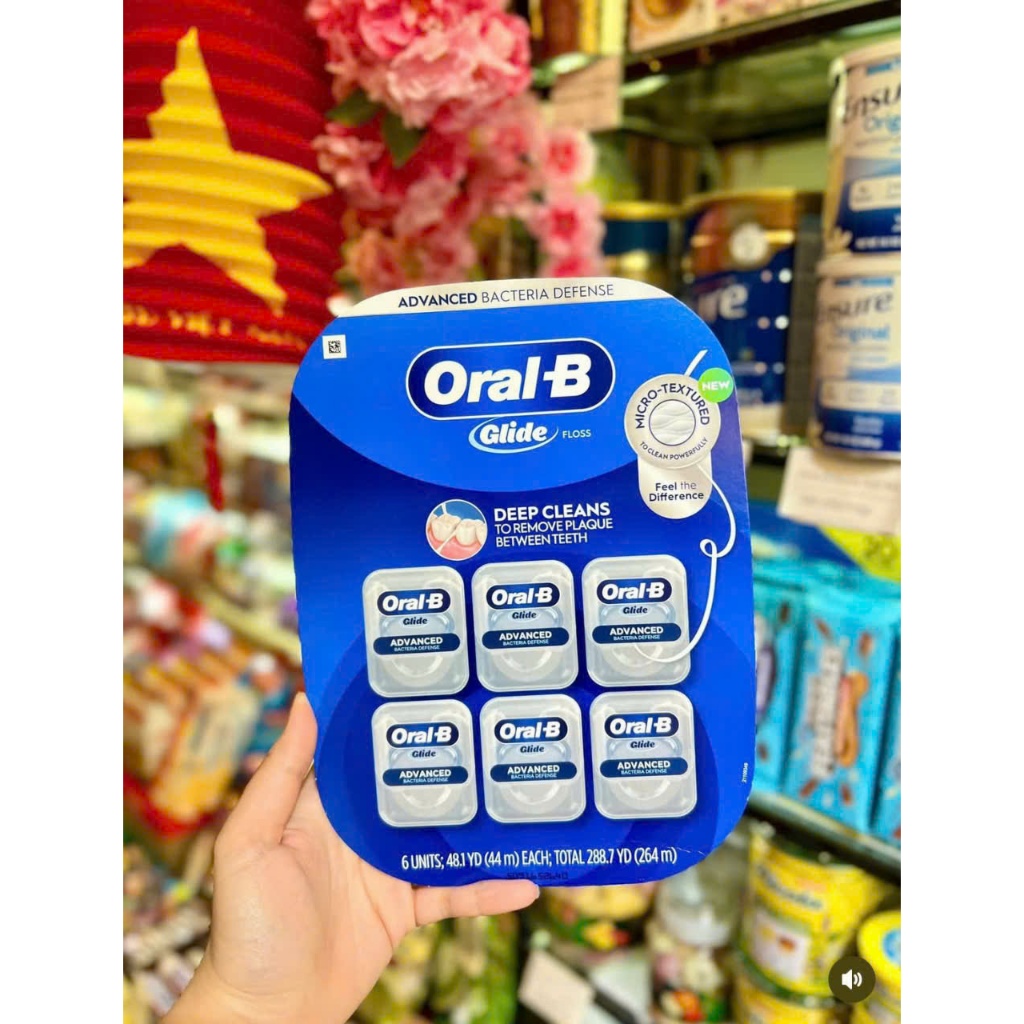 Chỉ Nha Khoa Oral-B Glide Advanced  Bacteria Defense Mỹ