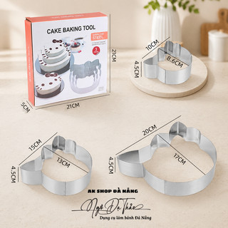 Bộ 3 khuôn ring inox HELLO KITTY ( AKSHOPCAMLE 2414.027 )