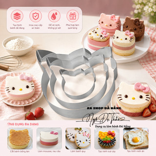 Bộ 3 khuôn ring inox HELLO KITTY ( AKSHOPCAMLE 2414.027 )