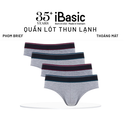 Combo 4 Quần lót nam iBasic brief tam giác thun lạnh thoáng khí PANM144