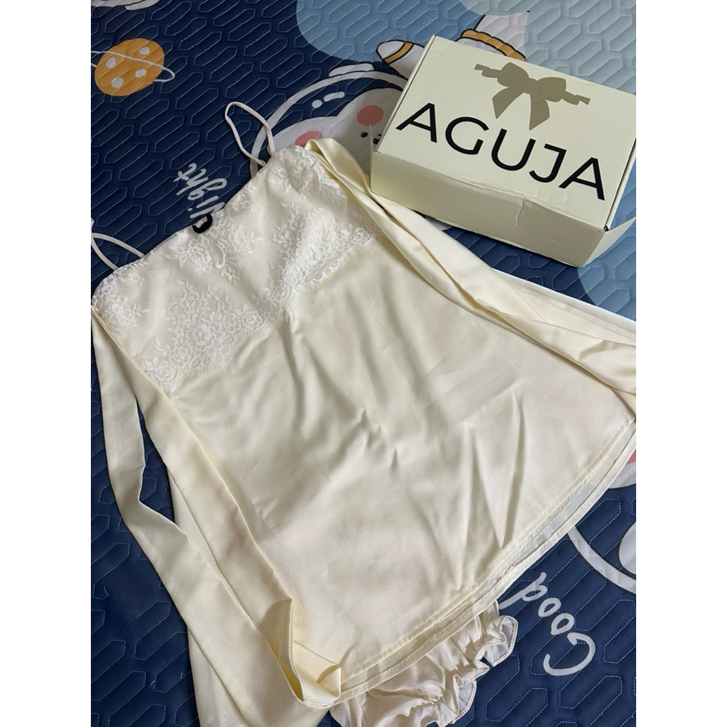 PASS ĐẦM LỤA PHỐI REN NỮ 2 DÂY THIẾ KẾ AGUJA