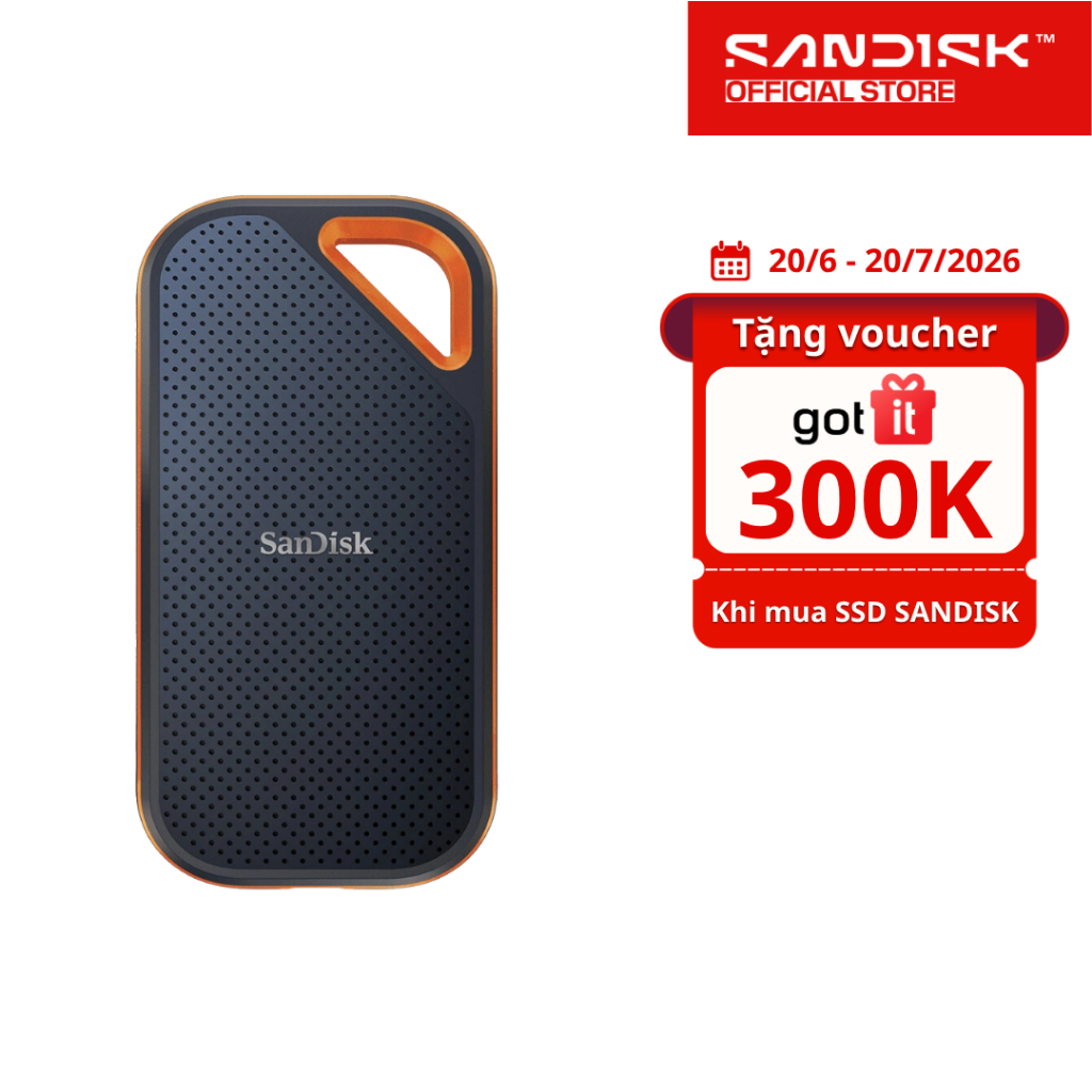 [HỎA TỐC HCM] Ổ cứng di động SSD Sandisk Extreme Pro SDSSDE81-G25 1TB V2 E81 2000MB/s Bảo hành 5 năm