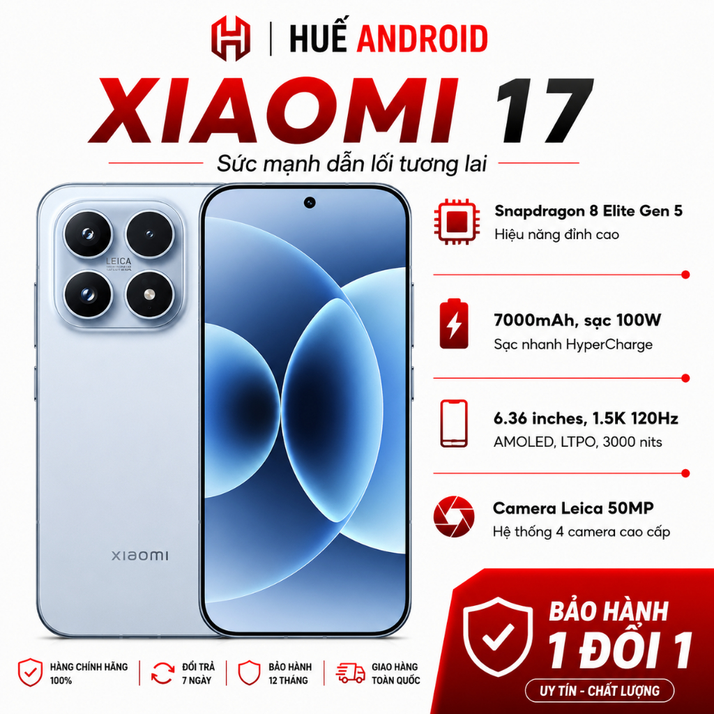 Điện thoại XM 17 (Snapdragon 8 Elite Gen 5 - Pin 7000mAh) Fullbox 99% LG Phone