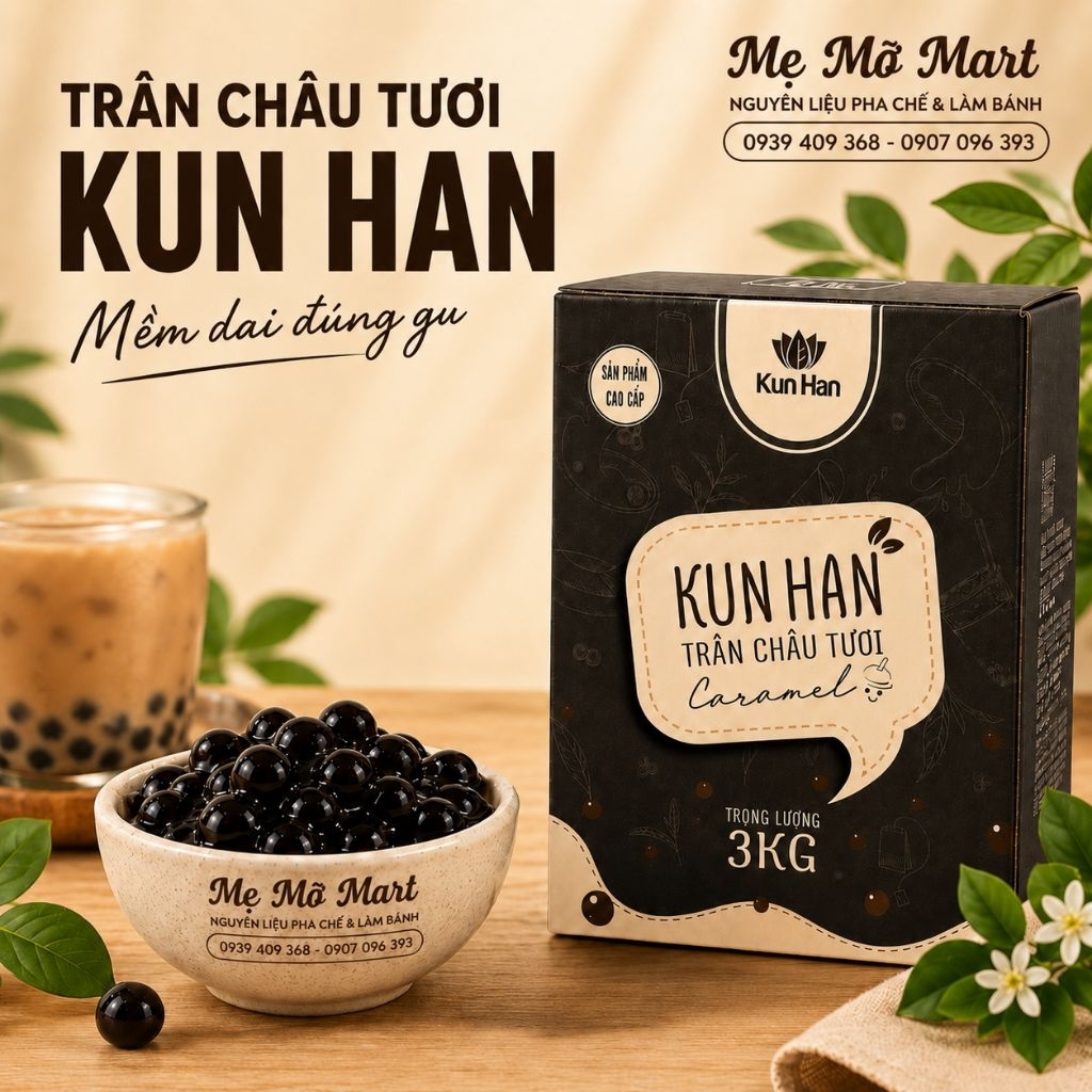 Trân Châu Tươi KunHan Caramel 3kg
