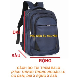 Túi trùm balo 55-60 lít trung - Kích thước trên hình - Nhiều màu