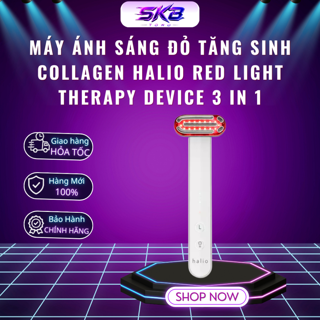 Máy ánh sáng đỏ tăng sinh collagen Halio Red Light Therapy Device 3 in 1  - BH 12 Tháng