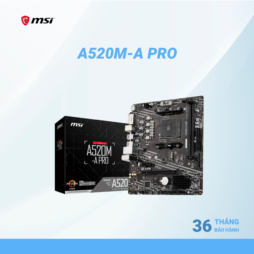 Mainboard MSI A520M-A / ASUS A520M-K Prime / ASROCK A520M-HVS (AMD AM4, DDR4) NEW