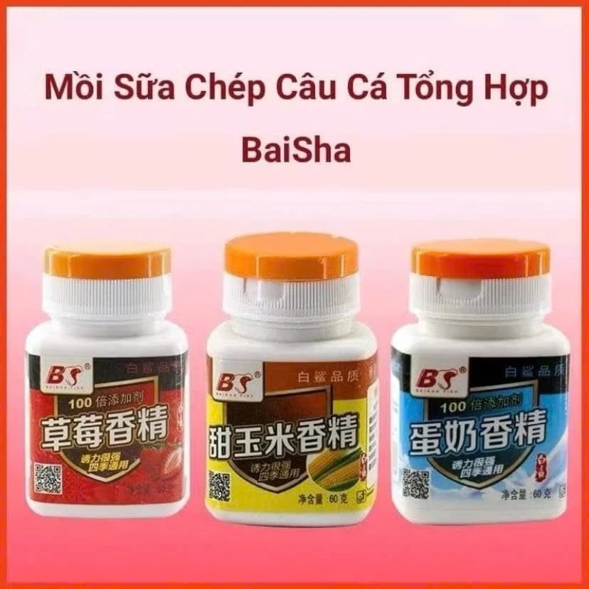 Hương liệu câu cá Baisha BS chuyên câu cá chép, cá trắm