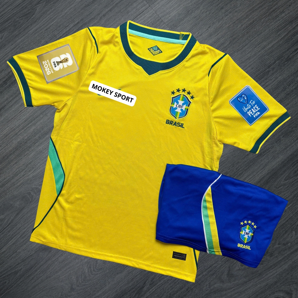 Bộ Quần Áo Bóng Đá ĐT Brazil WC 2026 in Neymar Jr 10  - Chuẩn Thi Đấu - Vải Thái Cao Cấp - MONKEY SP