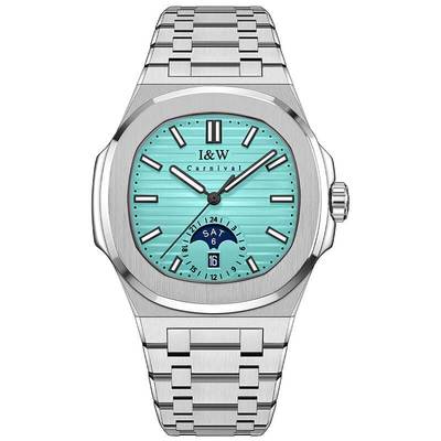 Đồng hồ nam chính hãng I&W Carnival 735G1-T6 Kính sapphire ,chống xước,Chống nước 50m,Bh 24 tháng,Máy cơ (Automatic)
