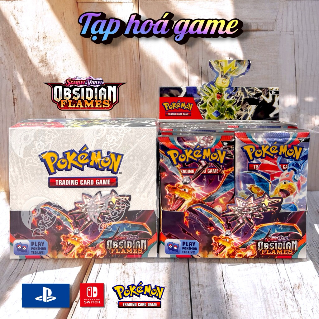 [ Chính hãng ] Pokemon TCG : Scarlet & Violet - Obsidian Flames Booster Box ( 36 packs )