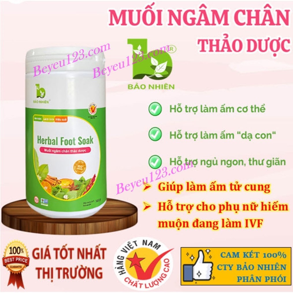 Muối Ngâm Chân Thảo Dược IVF Bảo Nhiên - 500Gr/ hũ