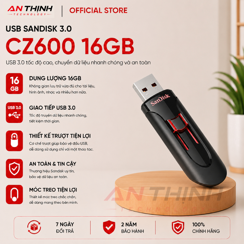USB Sandisk 16GB CZ600 3.0