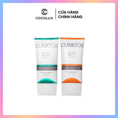 Kem Chống Nắng Clinicos Truth Sunscreen & Sentitive Truth Sunscreen SPF 50+ PA++++  50ml