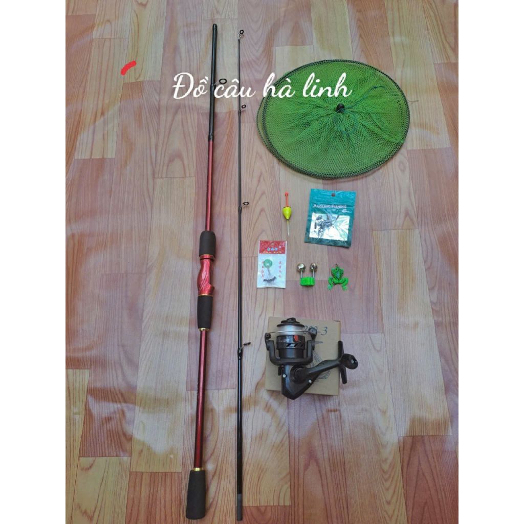 combo bộ cần câu lure viking hỏa thần máy nhựa và rọng