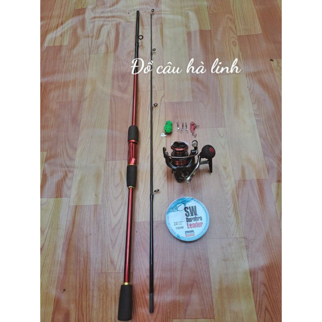 combo bộ cần câu lure viking hỏa thần kèm máy fs 2000  nhái và cá sắt