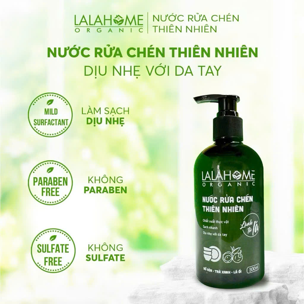 {CÓ SẴN} Nước rửa chén thiên nhiên LalaHome Organic 300ml