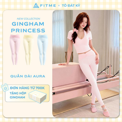 Quần tập gym yoga legging nữ cạp cao Fitme Aura SL vải 2 lớp nâng v3 tôn dáng QDSL01