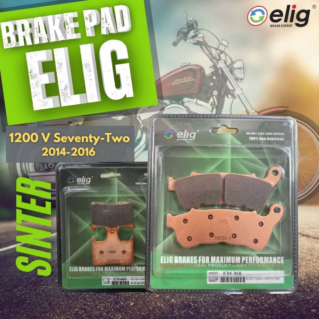 BỐ THẮNG ELIG SINTER HARLEY DAVIDSON 1200 V Seventy-Two 2014-2016 (Trước EM-368, Sau EM-080)