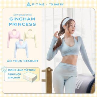 Áo croptop tập gym, pilates, yoga nữ Fitme Starlet SL có sẵn mút nâng ngực tôn dáng  ACSL01