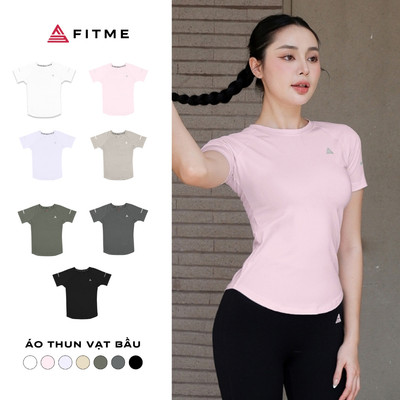 Áo thun thể thao nữ tập gym yoga Fitme vạt bầu thoáng khí thấm hút mồ hôi AVBNU