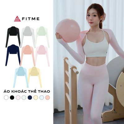 Áo khoác thể thao nữ Fitme GOC dáng lửng thoáng khí hỗ trợ tập gym chơi tennis pickleball UPF50+ ANCD01