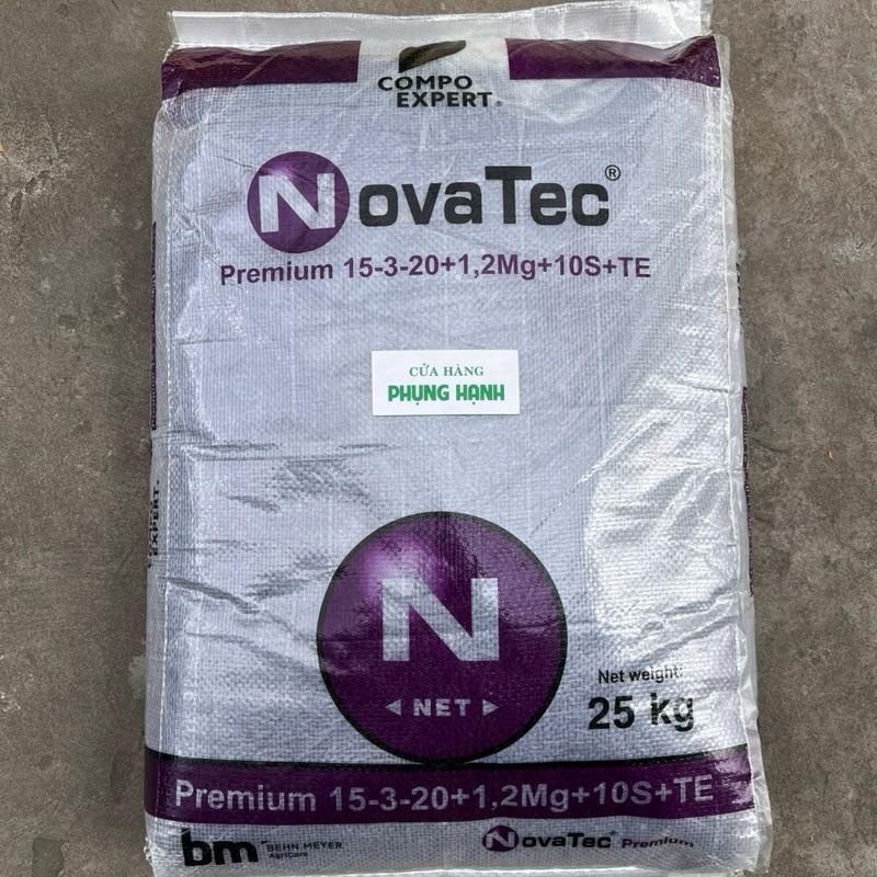 Phân bón NPK 15-3-20 -2+10S+TE Novatec - Bao 25kg chính hãng Behn Meyer