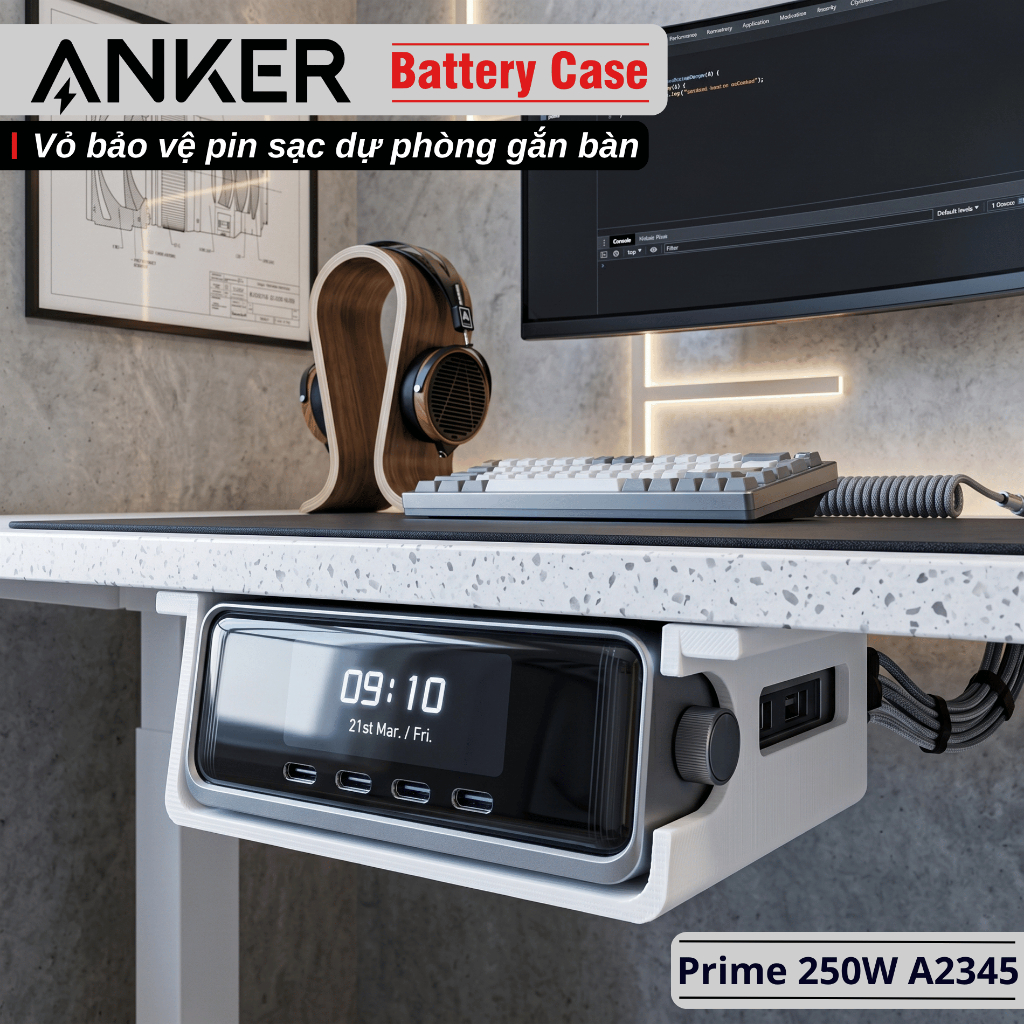 Giá gắn Bàn sạc Anker Prime 250W A2345 (6 Cổng) – Khay Treo sạc Anker Prime A2345 tối ưu không gian-