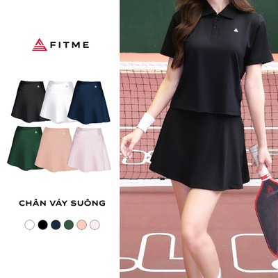 Chân váy ngắn thể thao nữ Fitme GOC may 2 lớp kèm quần bảo hộ chơi pickleball, tennis, cầu lông VSFM01