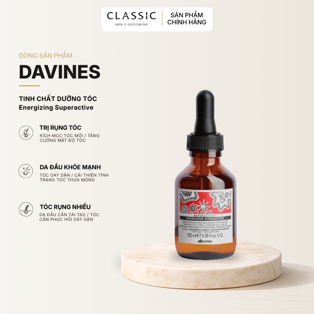Tinh chất dưỡng tóc Davines Energizing Superactive 100ml