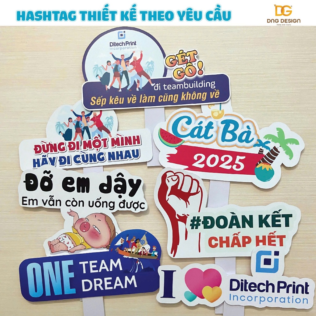 Bảng Hashtag Cầm Tay Event - Team Building, Workshop, Hội Nghị, Thiết Kế Theo Yêu Cầu