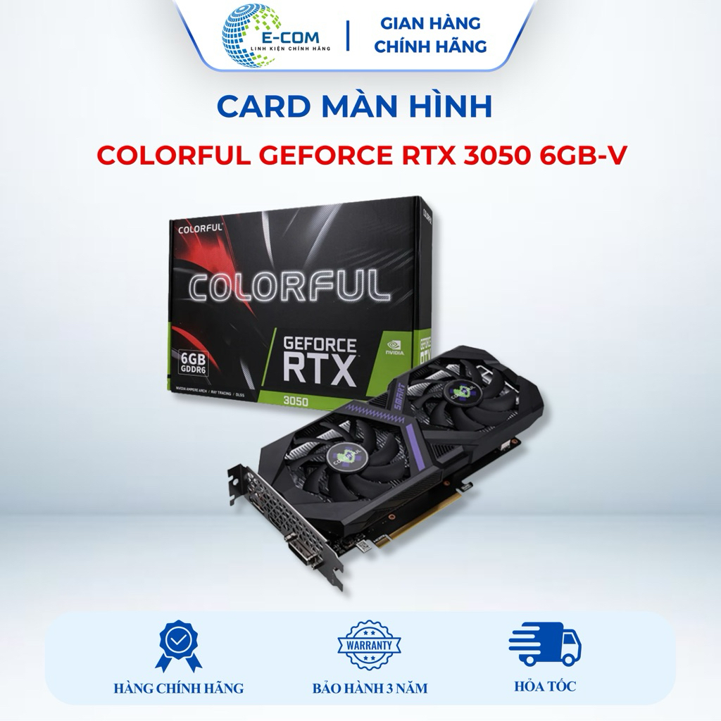 [SP FULL VAT] Card màn hình VGA COLORFUL RTX 3050 6GB GDDR6