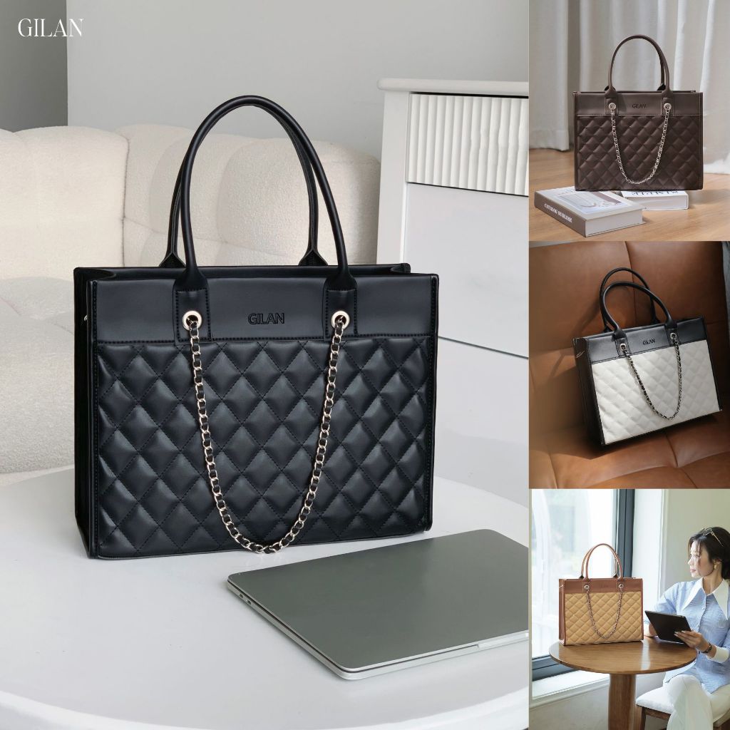 GILAN Túi xách tote nữ Gani bag TCS010 ( 3 màu) - đựng được Laptop, A4, thiết kế thanh lịch, hiện đạ
