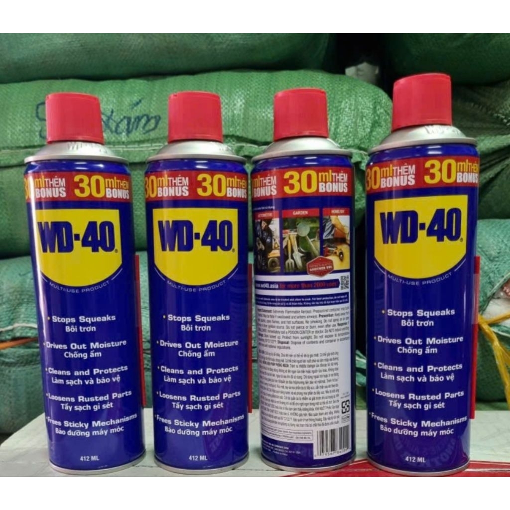 Dầu chống gỉ WD-40, 412ml [hàng chính hãng của USA - Mỹ]