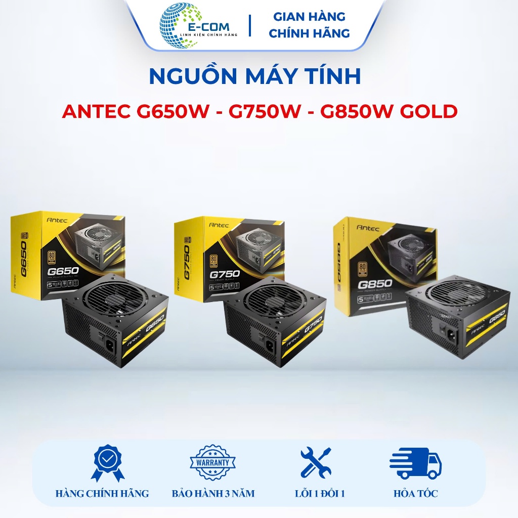 [SP FULL VAT-PP CHÍNH HÃNG] NGUỒN ANTEC G650 - G750 - G850 GOLD - NEW