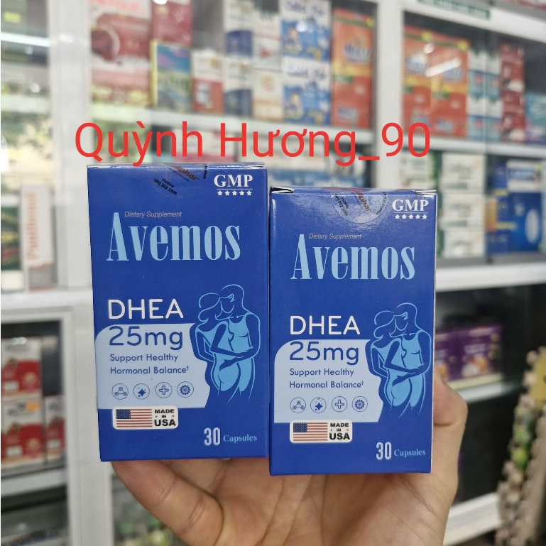 VIÊN UỐNG DHEA AVEMOS l 25MG (30 VIÊN) - Viên uống tăng nội tiết tố nữ, hỗ trợ sinh sản