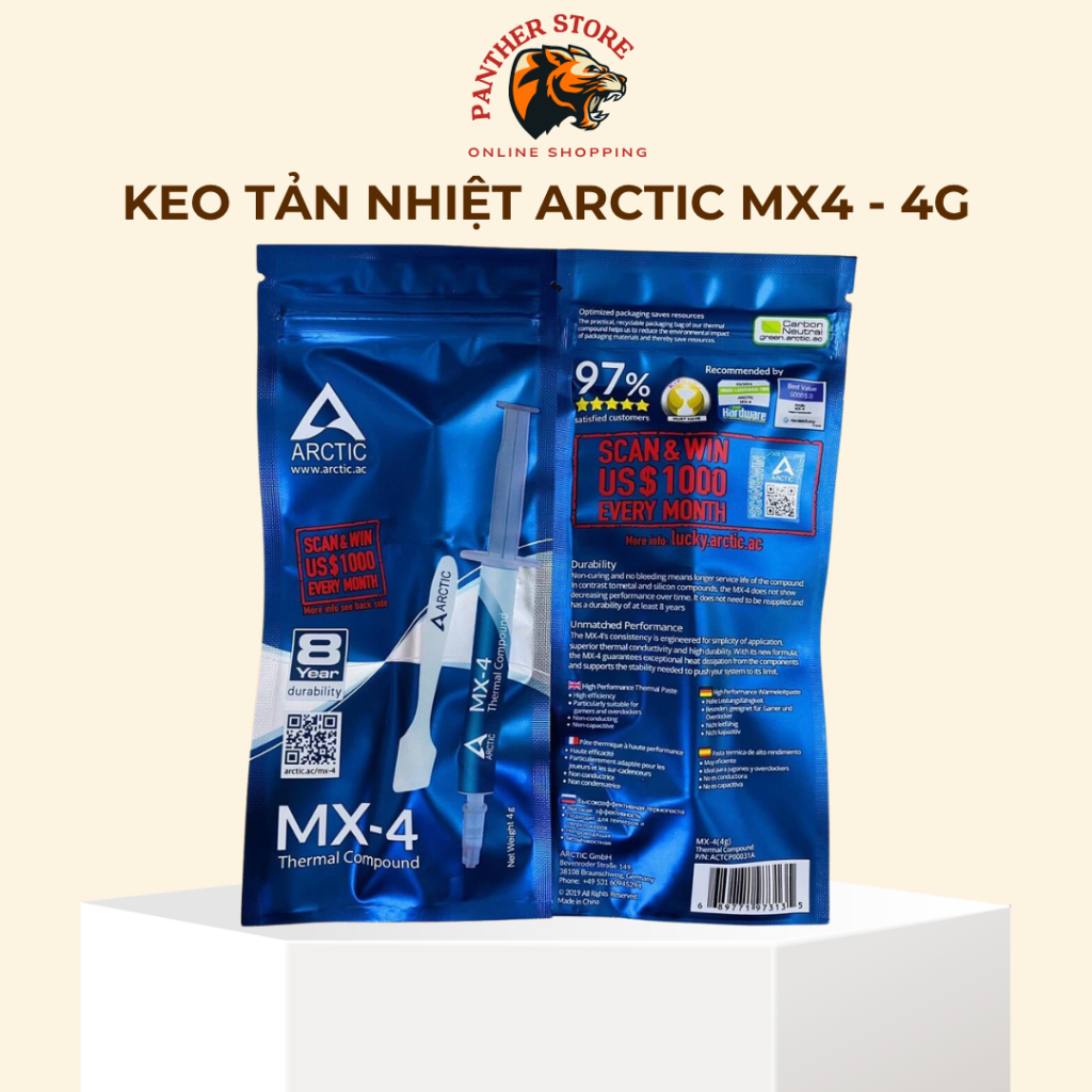 Keo Tản Nhiệt ARCTIC MX4 - 4g - PANTHERSTORE