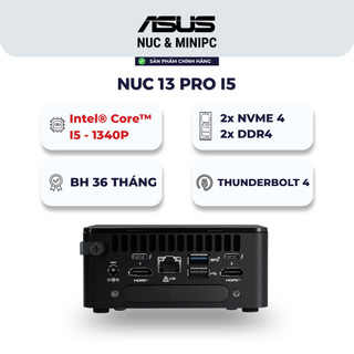 Mini PC ASUS NUC 13 Pro (RNUC13ANHI500000I) - Intel Core i5-1340P, DDR4 RAM, SSD NVMe + SATA