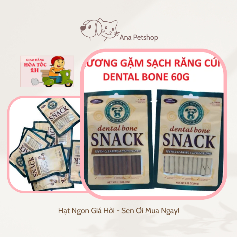 Xương gặm cho chó Dental Bone Snack - Gói 60g