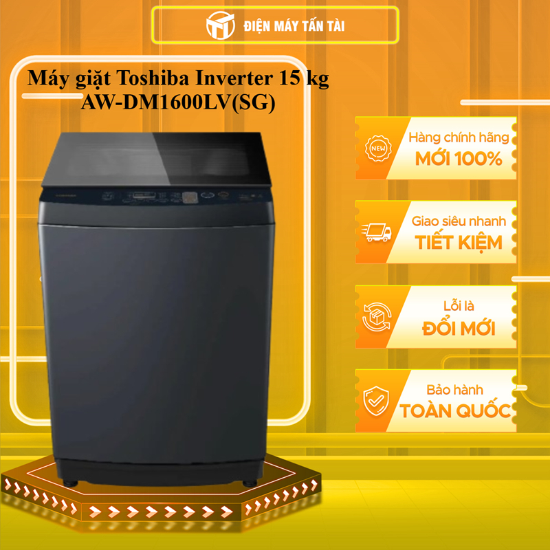 (TOÀN QUỐC ) - AW-DM1600LV(SG) - Máy giặt Toshiba Inverter 15 kg