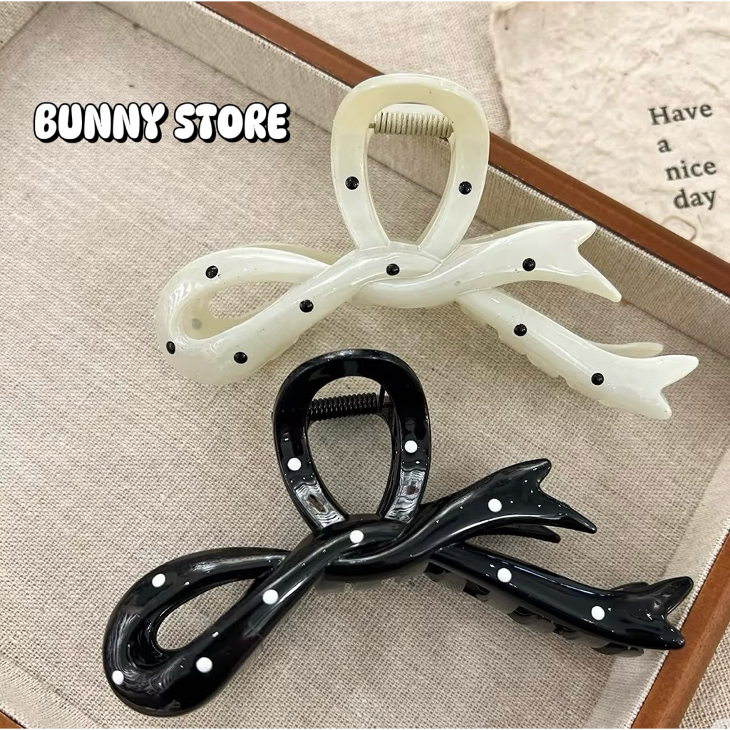 KẸP CÀNG CUA NƠ CHẤM BI - BUNNY STORE