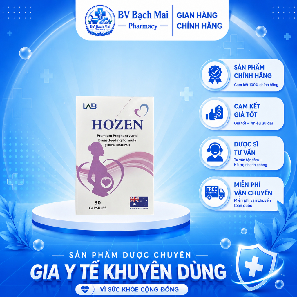[HÀNG CHUẨN] Viên uống Hozen – Cung cấp DHA, EPA, vitamin và khoáng chất cho mẹ bầu, hỗ trợ sức khỏe