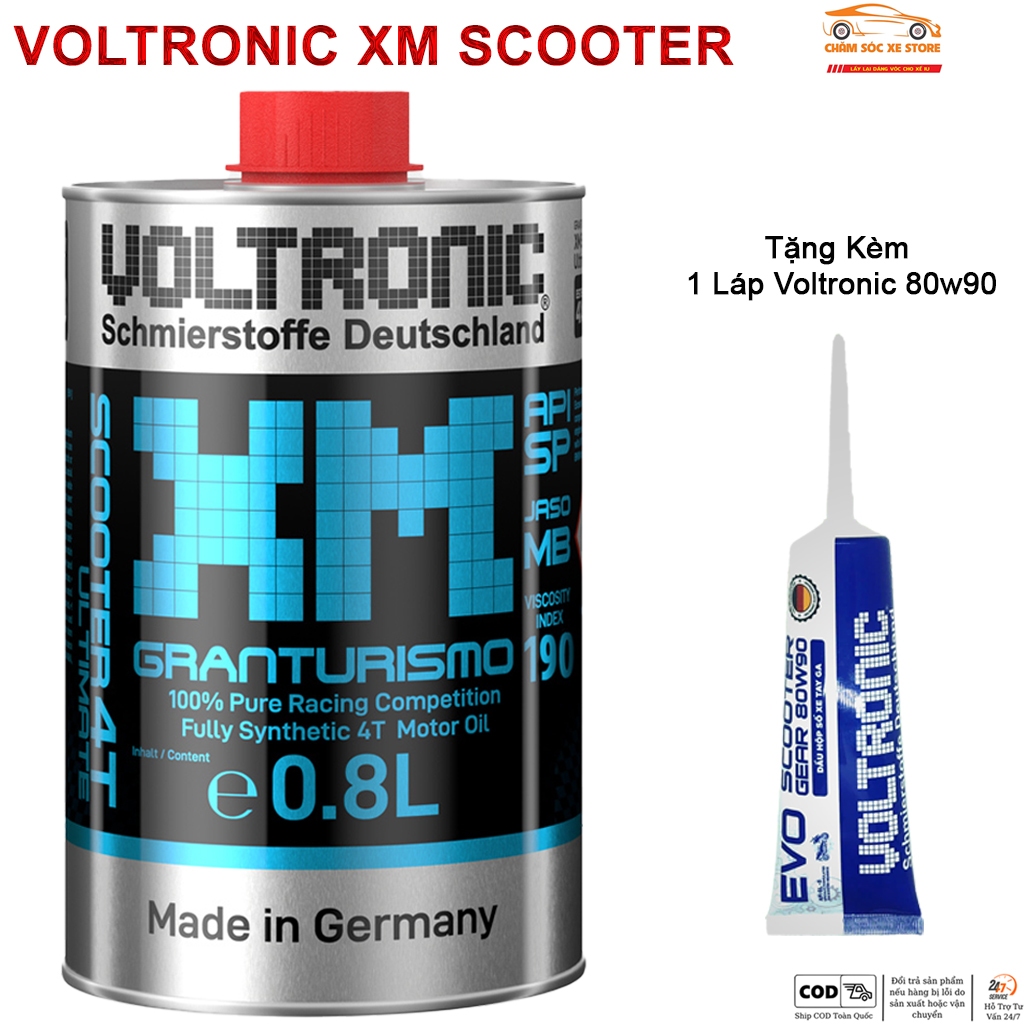 Nhớt Xe Tay Ga Voltronic XM Scooter Tặng 1 Nhớt Láp Voltronic 80w90