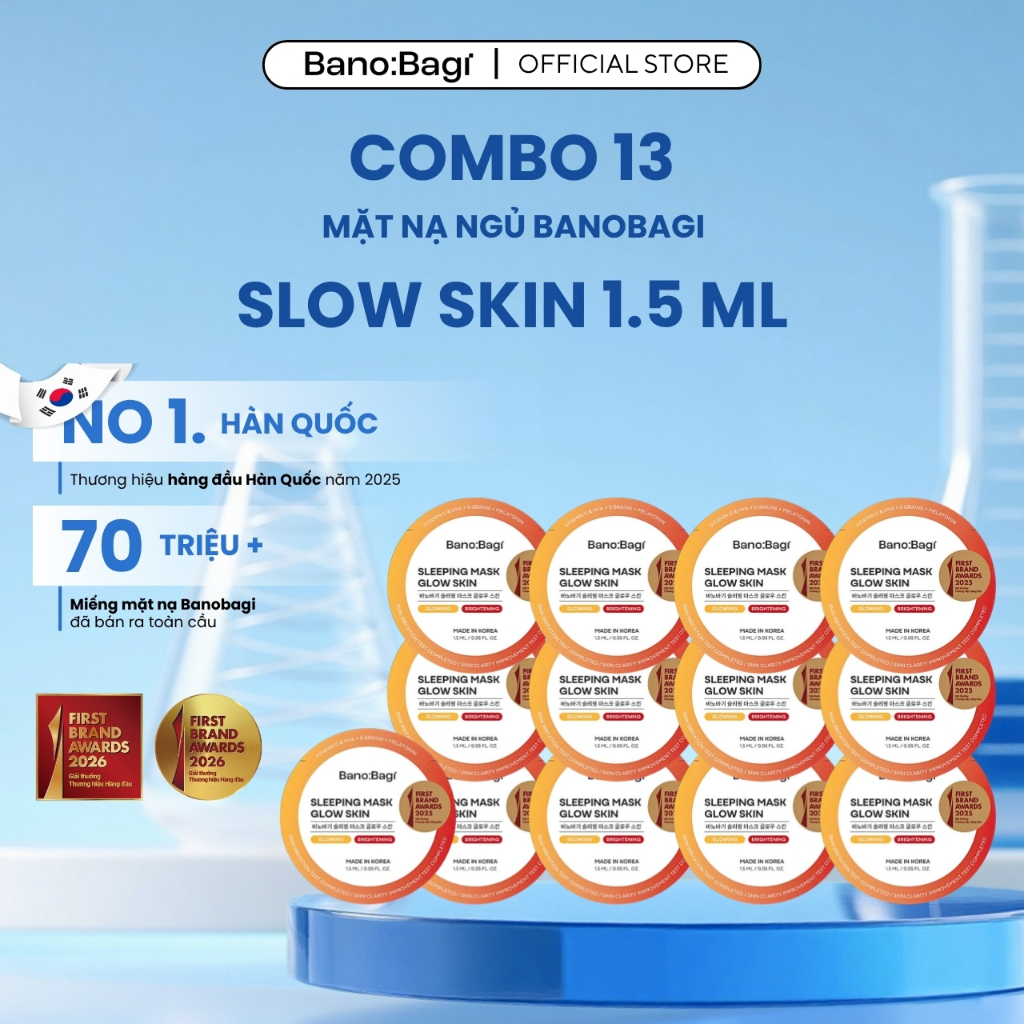 [HÀNG TẶNG KHÔNG BÁN] Combo 13 Miếng Mặt Nạ Ngủ Banobagi Glow Skin 1.5ml/Miếng - Bano:Bagi